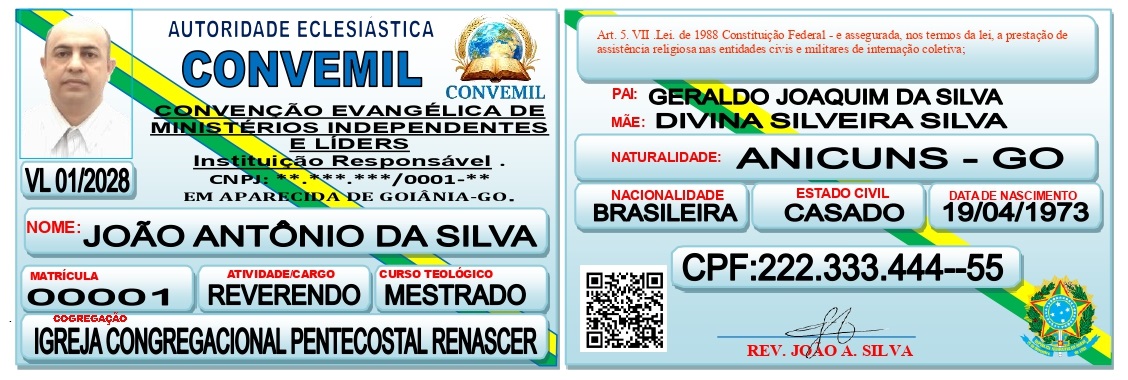 MODELO ILUSTRATIVO DO CREDENCIAL